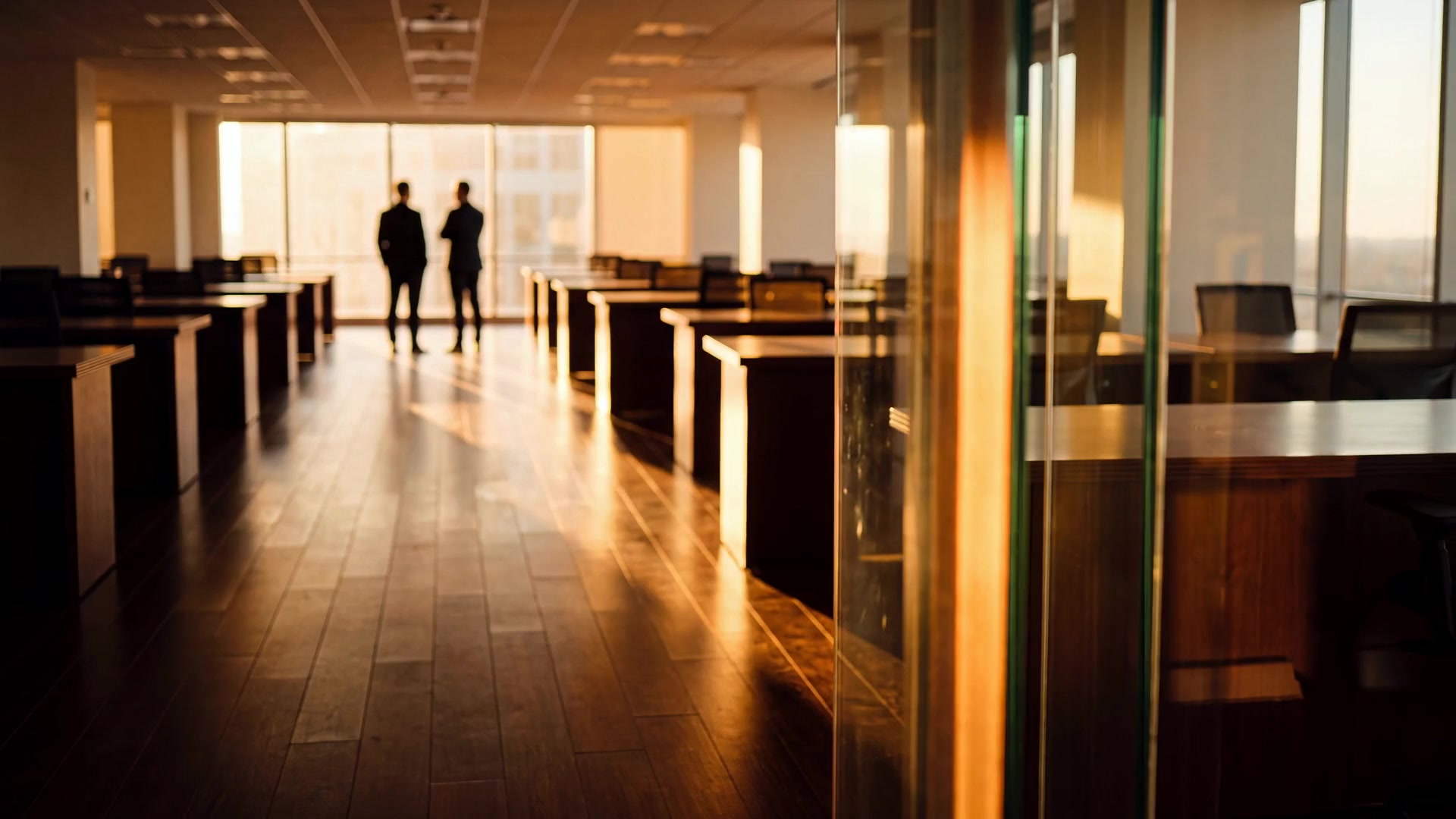 The firm's floor early in the morning